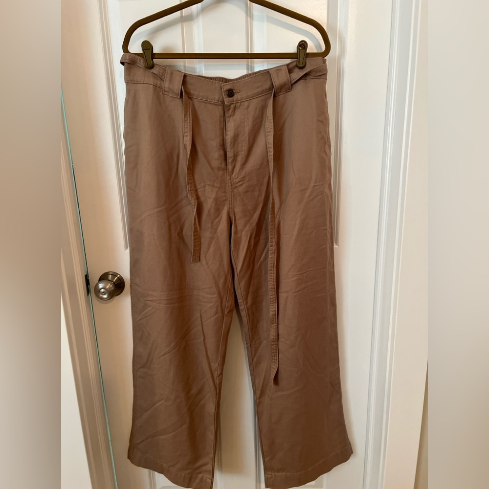 New Falls Creek Tan Chinos High-Waisted Wide-Leg